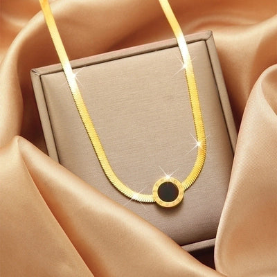 2 Pieces Titanium Steel Vintage Style Tassel Plating Doll Constellation Crown Pendant Necklace