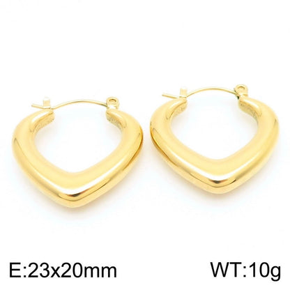1 Pair Minimalist Geometric 304 Stainless Steel 18K Gold Plated Earrings Ear Studs