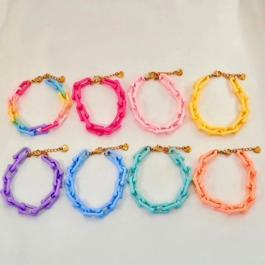 Minimalist Solid Color Titanium Steel Hollow Out Bracelets