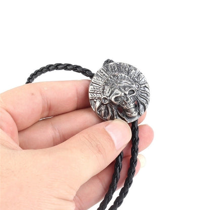 Punk Classic Style Star Cattle Skull Alloy Leather Rope Halloween Unisex Bolo Ties