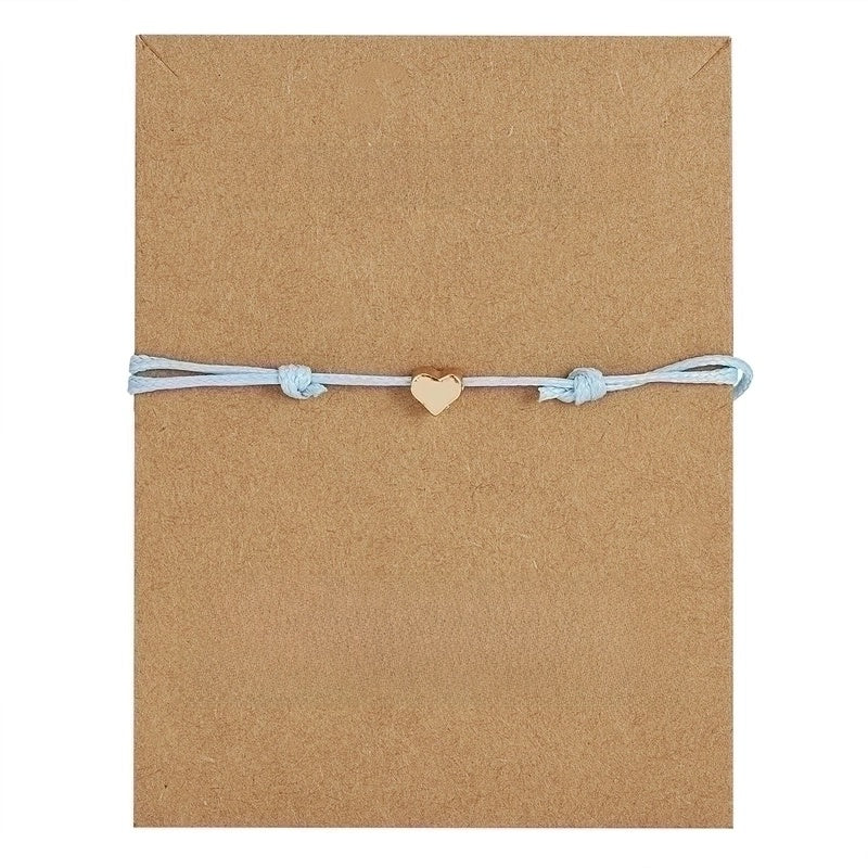 New Fashion Necklace Heart-shaped Butterfly Weaving Adjustable Copper Bracelet