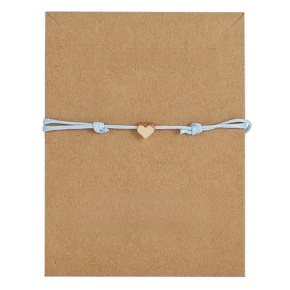 New Fashion Necklace Heart-shaped Butterfly Weaving Adjustable Copper Bracelet