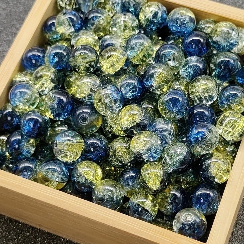 50 PCS/Package Diameter 10mm Diameter 8mm Glass Crackle Glass Beads Round Jewelry Accessories