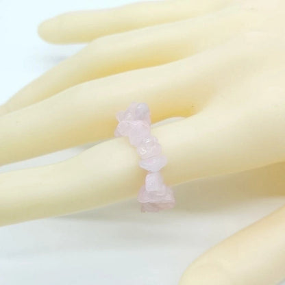 20 Pieces Ethnic Style Geometric Metal Beaded Natural Stone Rings