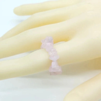 20 Pieces Ethnic Style Geometric Metal Beaded Natural Stone Rings