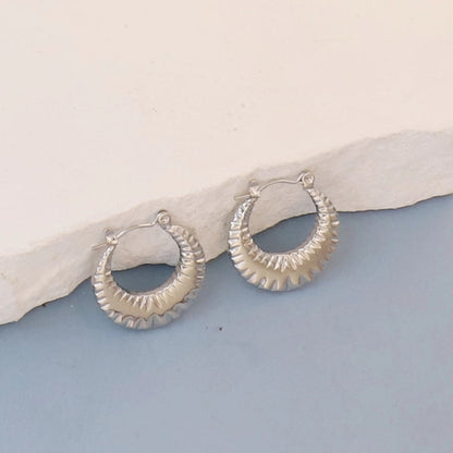 1 Pair Minimalist Round Square Heart Shape 304 Stainless Steel Earrings