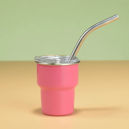 3oz Mini 304 Cold Change Small Wine Glass Single Double-layer Suction Tube Cup Sublimation Stainless Steel Cup A Generation Of Hair