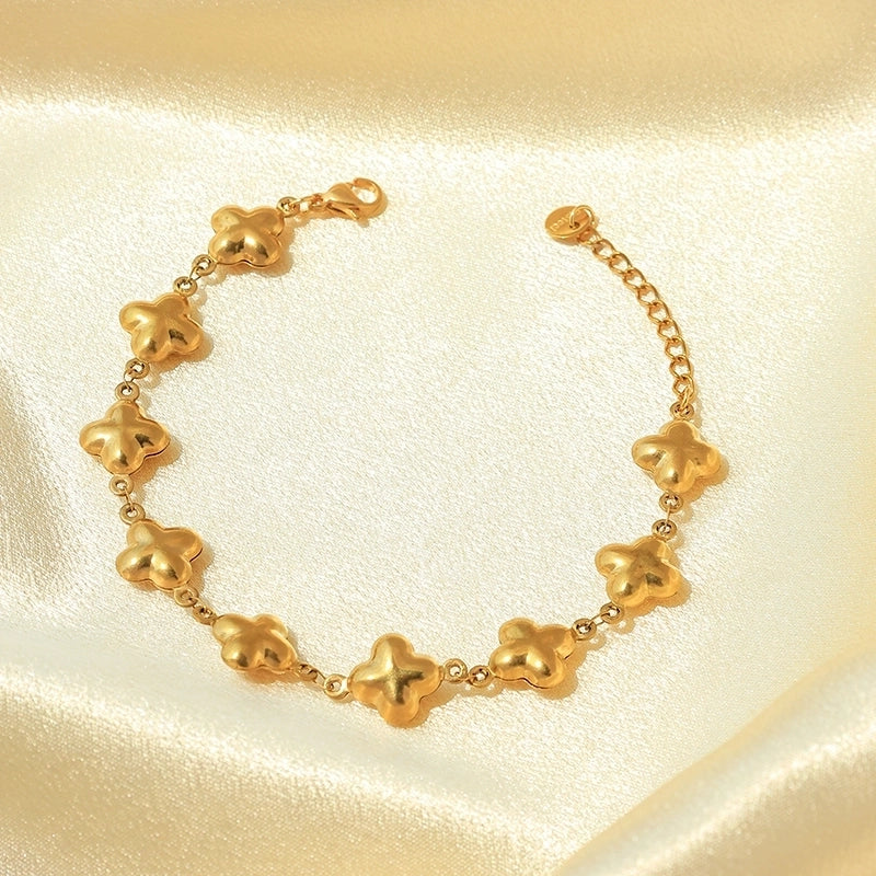 Casual Vacation Modern Style Pentagram Cross Oval 304 Stainless Steel 14K Gold Plated Bracelets In Bulk