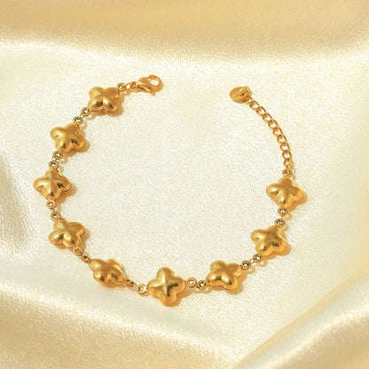 Casual Vacation Modern Style Pentagram Cross Oval 304 Stainless Steel 14K Gold Plated Bracelets In Bulk