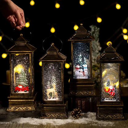 Christmas Decorations Water Ball Lamp Wind Light Automatic Snow Snowflake Music Box Music Box Christmas Gift Ornaments
