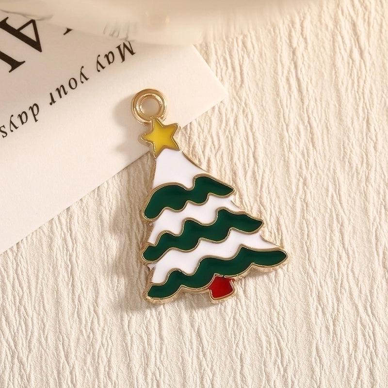 14*12mm 15 * 20mm Alloy Christmas Tree Bow Knot Snowman Pendant Jewelry Accessories