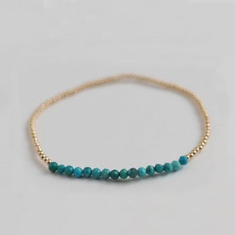 Natural Stone Copper Beaded Knitting Geometric Bracelets