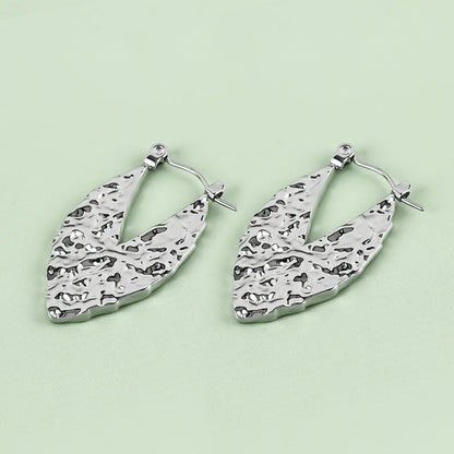 1 Pair Casual Minimalist U Shape Heart Shape Solid Color Polishing 304 Stainless Steel Earrings