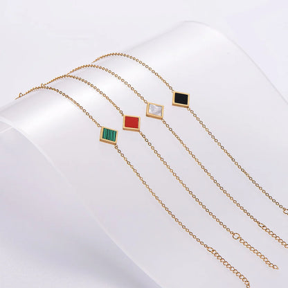Natural Plant Cube Stainless Steel Electroplating Jewelry Sets