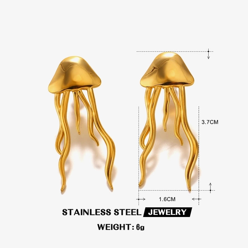 Casual Beach Starfish Shell 304 Stainless Steel Artificial Pearls Zircon 18K Gold Plated Polishing Inlay Rings Earrings