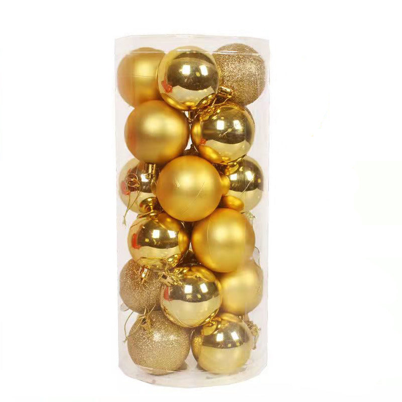 Christmas Decoration 3cm 4cm Christmas Balls 24 Pack Christmas Tree Hanging Ornaments Bucket Square Box Irregular Balls Plastic Electroplated Balls