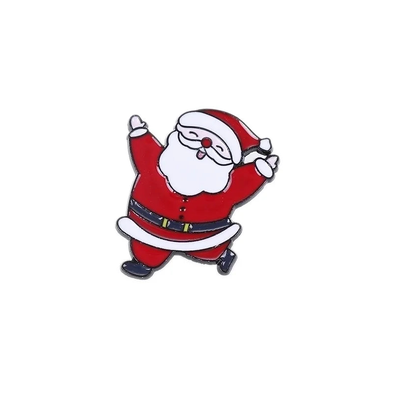Cartoon Style Pin Santa Claus Alloy Enamel Unisex Brooches