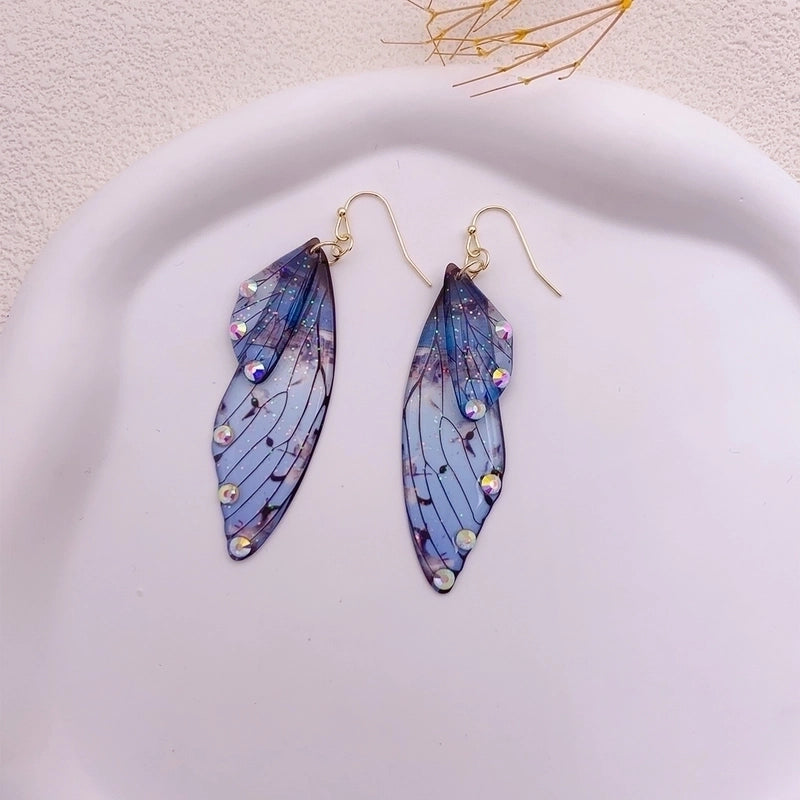 1 Pair Minimalist Wings Copper Epoxy Women's Drop Earrings