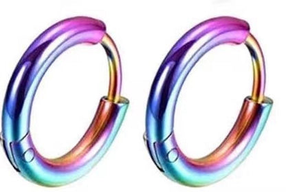 1 Piece Fashion Solid Color Plating 201 Stainless Steel 18K Gold Plated Earrings