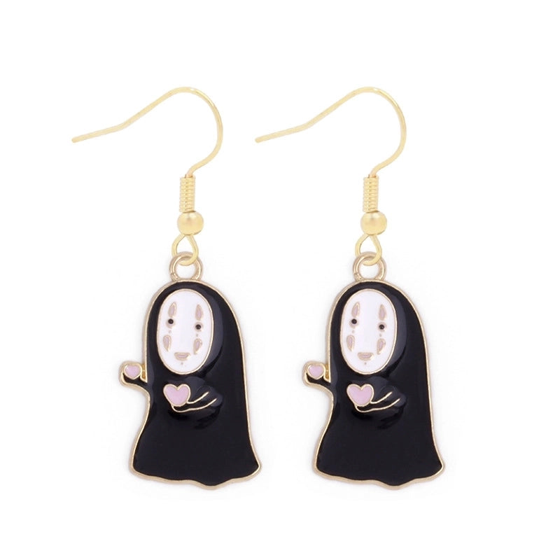 1 Pair Funny Cool Style Pumpkin Spider Web Ghost Enamel Zinc Alloy Drop Earrings