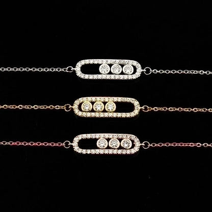 Copper Inlaid Crystal Diamond Geometric No Inlaid Copper Bracelets