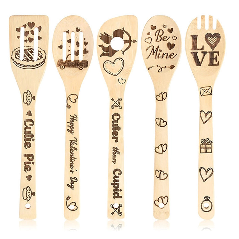 Minimalist Animal Letter Bamboo Shovel Kit 5 Pieces Set