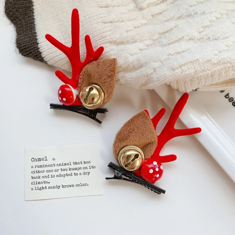 Christmas Cute Women's Christmas Tree Santa Claus Snowman Sequins Plush Hair Clip