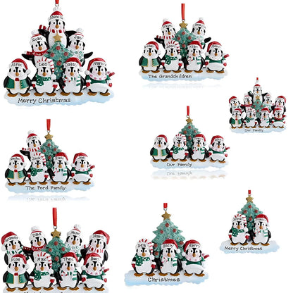 Zibi Resin Personalized Christmas Gift Christmas Pendant Cute Penguin Family Decoration