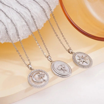 304 Stainless Steel Copper Cable Chain Animal Bear Pendant Necklace