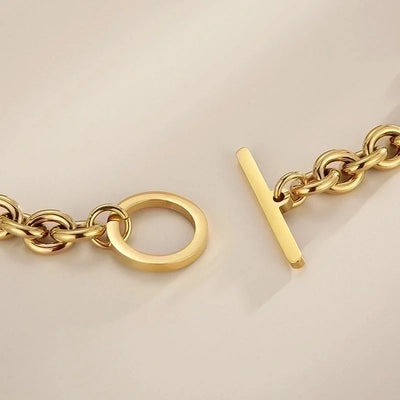 Fashion Geometric Titanium Steel 18K Gold Plated Plating Stainless Steel Jewelry Sets
