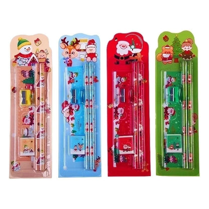 1 Set Christmas House Christmas Tree Learning Christmas Plastic Cartoon Style Stationary Sets