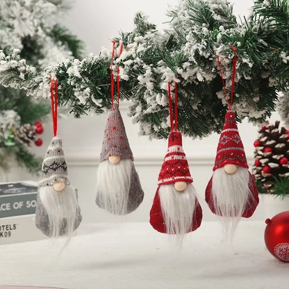 Christmas Cute Santa Claus Nonwoven Party Hanging Ornaments