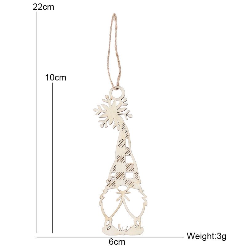 Christmas Minimalist Geometric Wood Party Hanging Ornaments