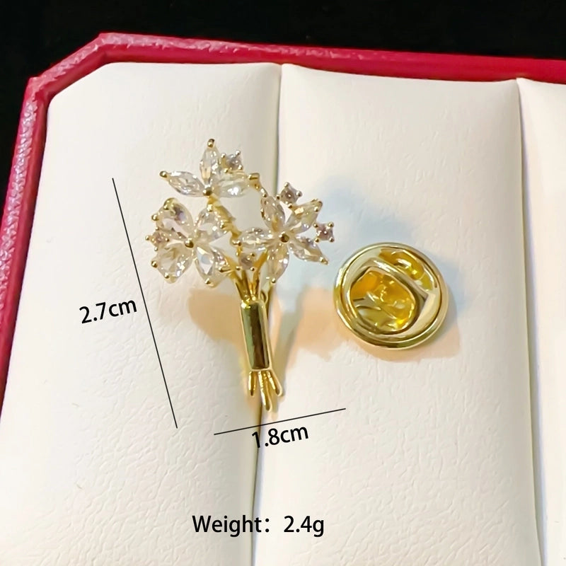 Sweet Pin Rabbit Swan Snowflake Copper Plating Women's Brooches