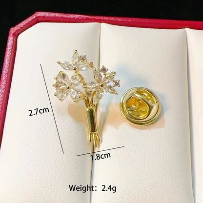 Sweet Pin Rabbit Swan Snowflake Copper Plating Women's Brooches