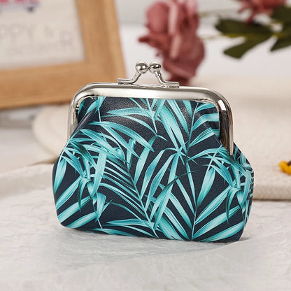 Women's Plant Pu Leather Buckle Kids Wallets