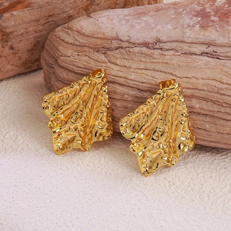 1 Pair Elegant French Style Sweet Geometric Flower 304 Stainless Steel Imitation Gold Ear Studs