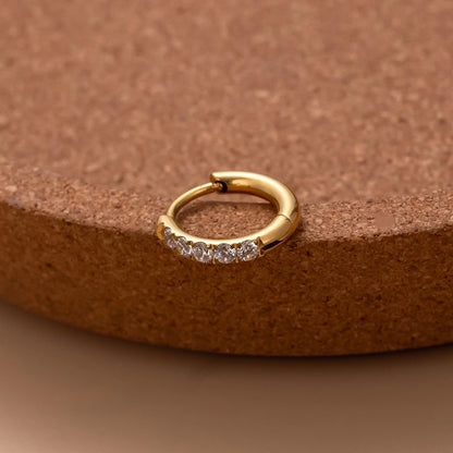 1 Piece Ear Cartilage Rings & Studs Sweet Water Droplets Heart Shape Copper Plating Inlay Zircon