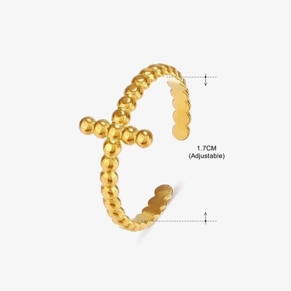 3 Pieces Basic Classic Style Geometric Leaf Stainless Steel Plating Open Rings