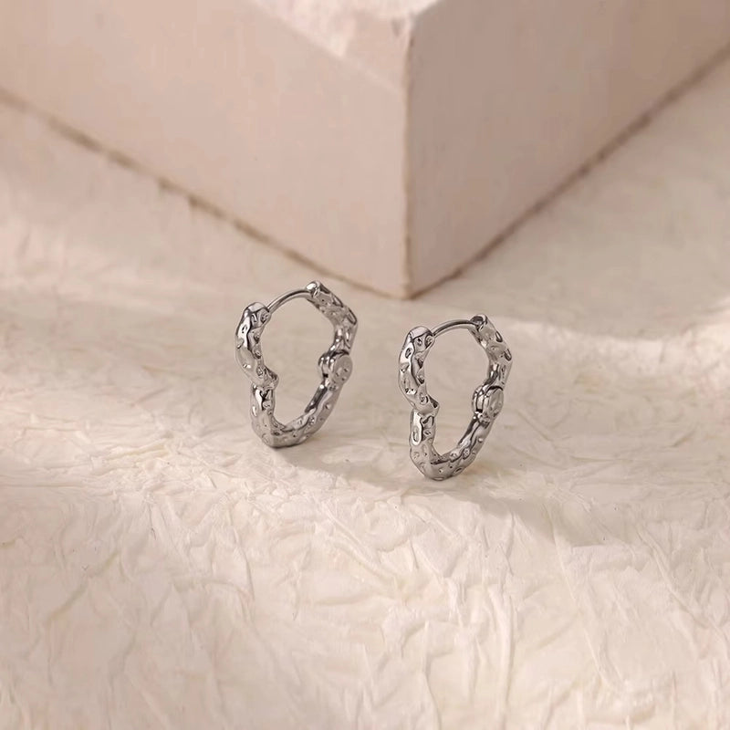1 Pair Minimalist Geometric Heart Shape 304 Stainless Steel Earrings