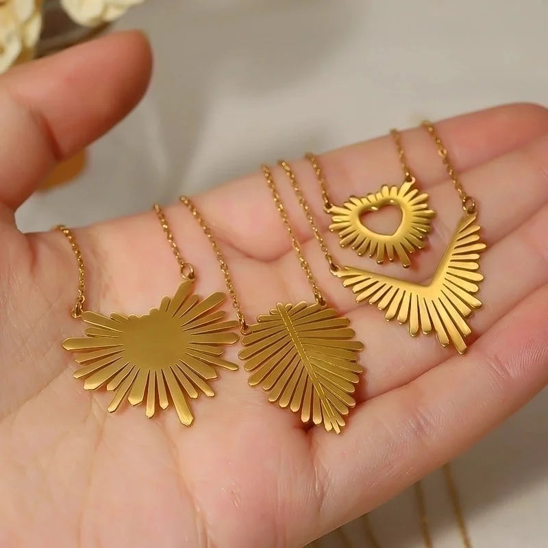 IG Style Modern Style Geometric 304 Stainless Steel 18K Gold Plated Plating Pendant Necklace