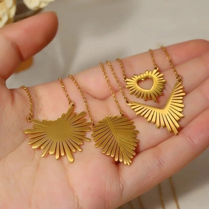 IG Style Modern Style Geometric 304 Stainless Steel 18K Gold Plated Plating Pendant Necklace