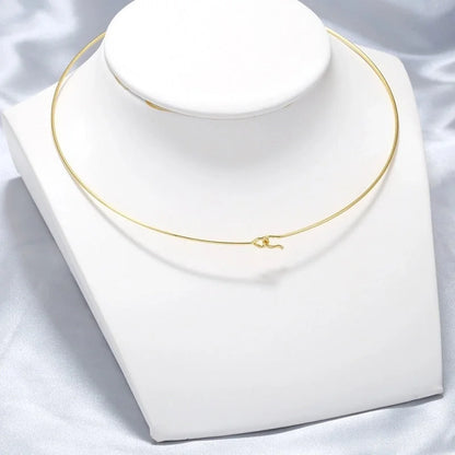 Casual Minimalist Geometric 304 Stainless Steel 18K Gold Plated Choker
