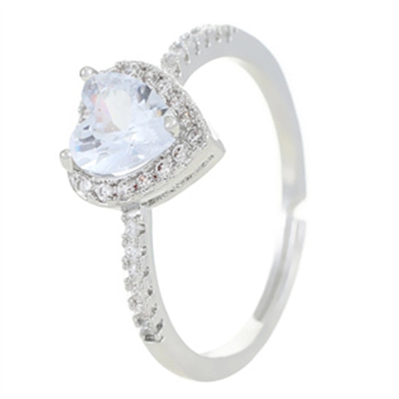 Copper Gold Plated Silver Plated Inlay Geometric Cross Zircon Open Rings