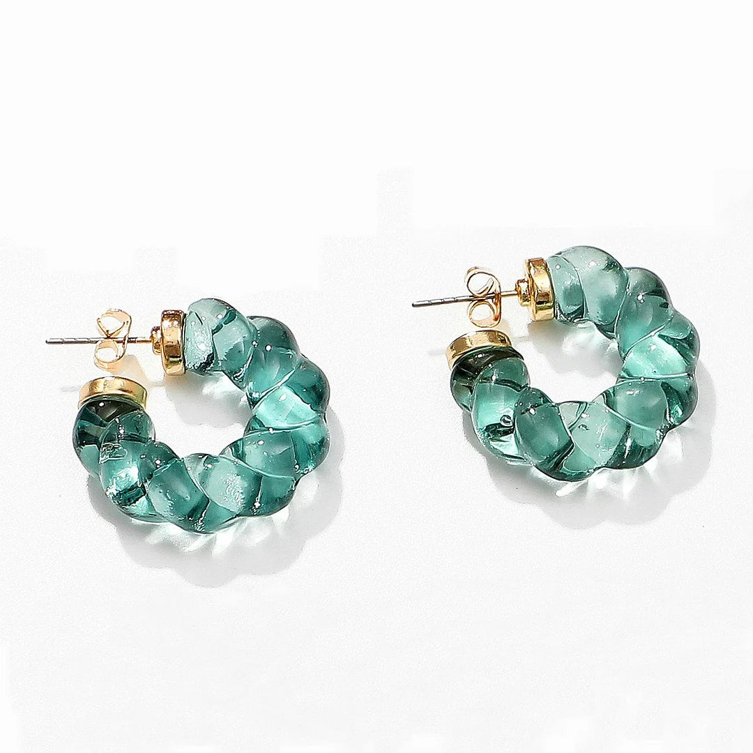 IG Style Resin 18K Gold Plated Earrings