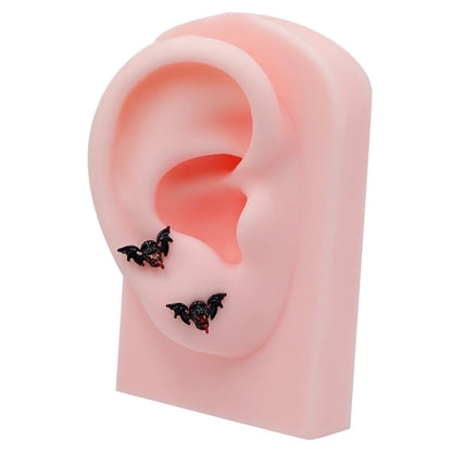 1 Piece Belly Rings Hip-Hop Funny Bat 316 Stainless Steel Alloy Inlay Rhinestones