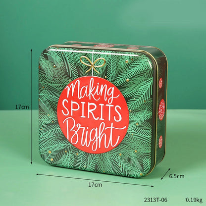 Christmas Christmas Tree Letter Tinplate Holiday Banquet Date Candy Storage Box Gift Wrapping Supplies
