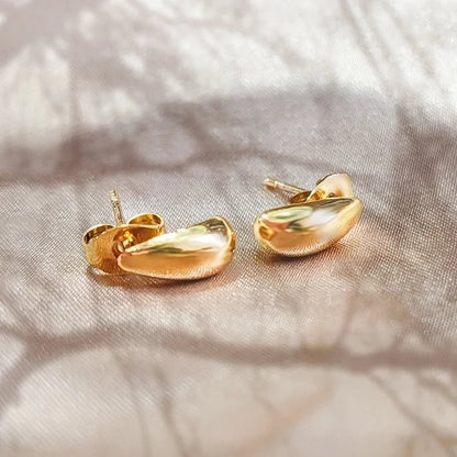 1 Pair Modern Style Classic Style Water Droplets 304 Stainless Steel 316 Stainless Steel 14K Gold Plated Ear Studs