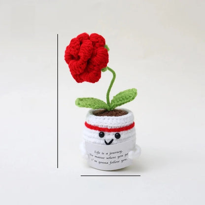 Cute Fruit Heart Shape Flower Yarn Daily Decorations Table Decoration