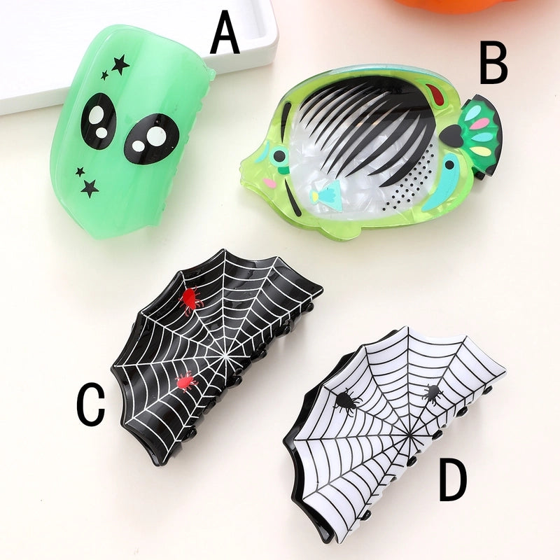Halloween Minimalist Cool Style Women's Spider Spider Web Acetic Acid Sheets Hair Claws